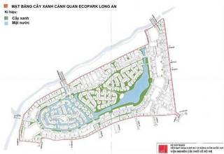 Mặt bằng cây xanh cảnh quan Ecopark Long An